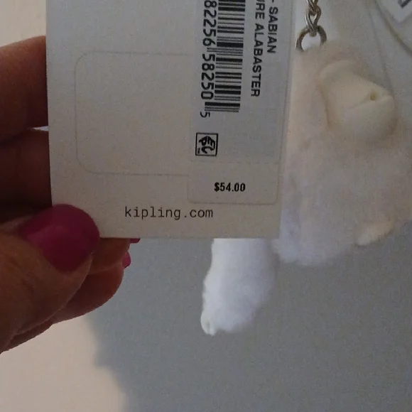 Kipling White Crossbody with Plush Monkey Charm - Picture 3 of 3
